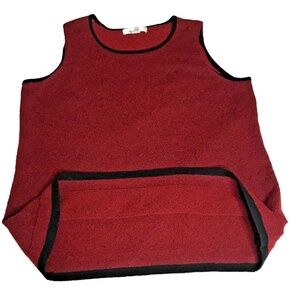 Tradition Size L Burgundy Knit Sweater Vest Sleeveless
